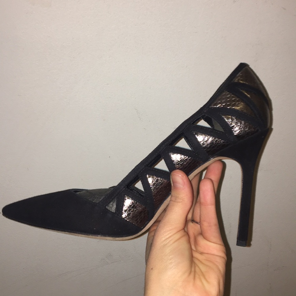 Brian Atwood Black Suede pumps